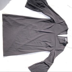 Hailstones Black 3/4 fringe sleeve Dress